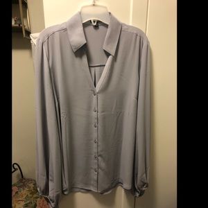 Lightweight heather blue blouse